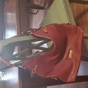Faux Leather large burgundy handbag